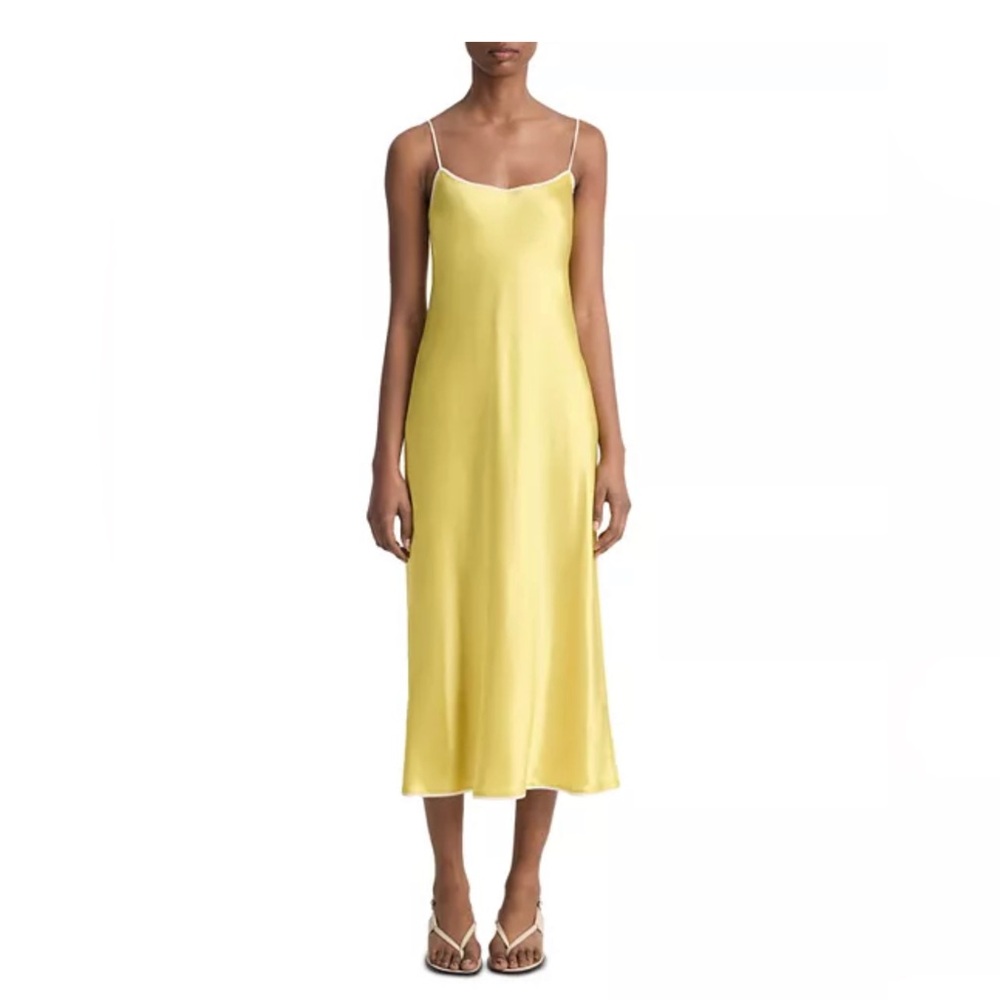Vince Satin Tipped Slip Dress